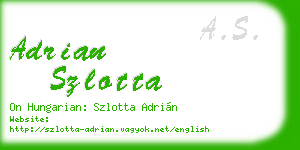 adrian szlotta business card